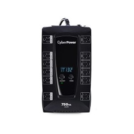 NO BREAK CYBERPOWER (AVRG750LCD) 760VA / 450 WATTS, INTERACTIVO, TORRE, PANTALLA LCD, 12 × NEMA 5-15R, 6 RESPALDO Y 6 SUPRESION