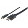 CABLE CONVERTIDOR MANHATTAN USB-C 3.1 A HDMI 1.0M 4K M-M