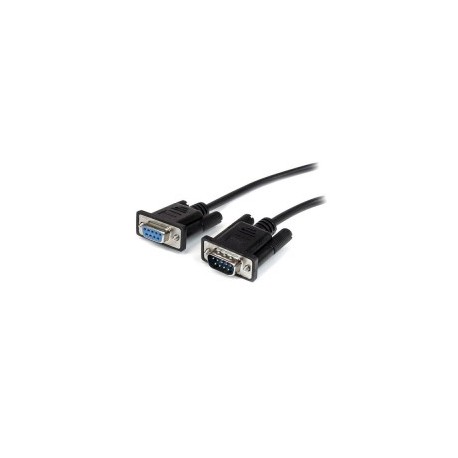 CABLE 2M DE EXTENSION DIRECTO STRAIGHT THROUGH SERIAL RS232 VIDEO PANTALLA EGA DB9 MACHO A HEMBRA - EXTENSOR NEGRO - STARTECH.C