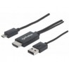 CABLE MHL MANHATTAN DE MICRO USB A HDMI CON USB-A PARA ALIMENTACION