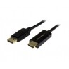 CABLE CONVERTIDOR DISPLAYPORT A HDMI DE 2M - COLOR NEGRO - ULTRA HD 4K - STARTECH.COM MOD. DP2HDMM2MB