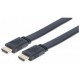 CABLE HDMI PLANO MANHATTAN 8.0M ETHERNET 3D 4K M-M VELOCIDAD 2.0