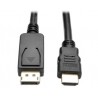 CABLE TRIPP-LITE P582-006-V2 ADAPTADOR DISPLAYPORT 1.2 A HDMI M/M, 1.83 M 6 PIES