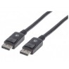 CABLE DISPLAYPORT MANHATTAN 2.0M 4K BLINDADO MACHO-MACHO