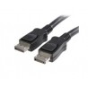 CABLE DE 3M CERTIFICADO DISPLAYPORT 1.2 4K CON CIERRE DE SEGURIDAD BLOQUEO - 2X MACHO DP EXTENSOR LATCHES - NEGRO - STARTECH.CO